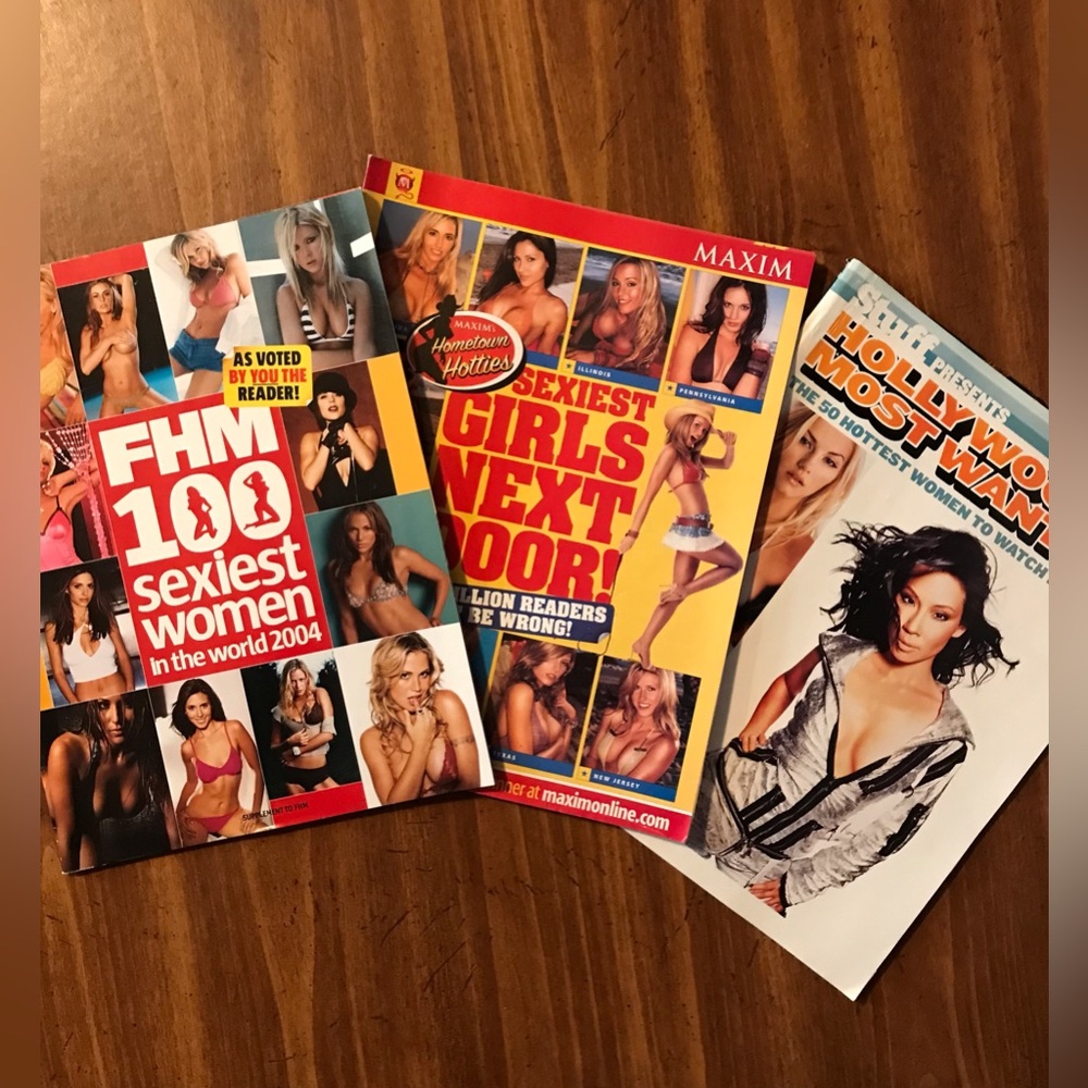 Vintage Magazine Lot Sexiest Girls Next Door Hottest Women FHM,Maxim,Stuff 2004